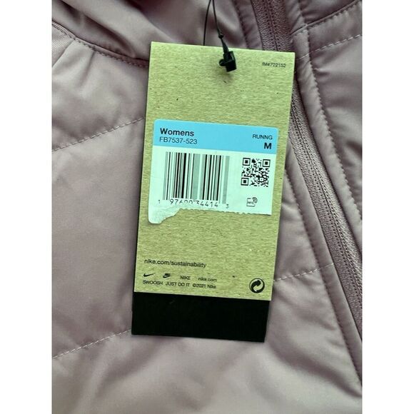 NEW Nike Women's Therma-FIT Swift Running Vest Jacket Plum Dust Pink Medium - Picture 2 of 6